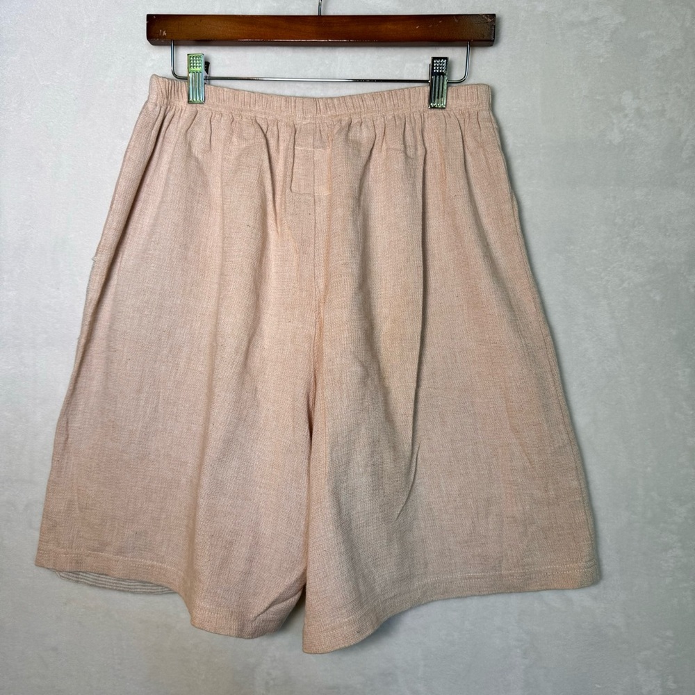 Nooshin Color Block Elastic Waist Linen Blend Sho… - image 6